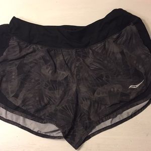 Black and Gray Saucony Running Shorts